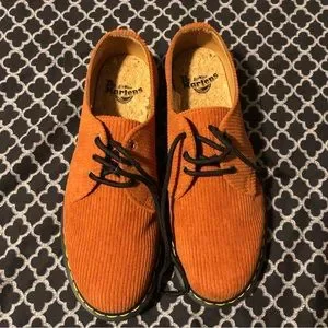Dr. Martens 1461 Orange Corduroy Shoes Men’s Size 9 DR. MARTENS Shoes 1461 Mens Size 8 Rust Orange Duchess  main image 2